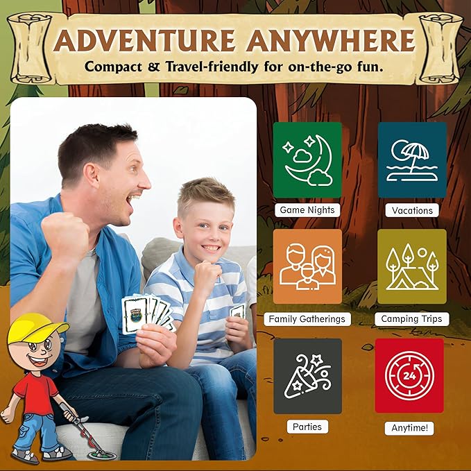 Detectorist Rummy Playing Card Game Set for Kids and Adults – Fun Strategy Card Game for Family Game Night – Ages 7+ – Easy to Learn, Enhances Math & Thinking Skills – Great Gift or Stocking Stuffer