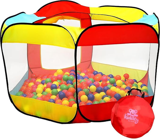 Kids Ball Pit Pop Up Large Tent for Toddlers - Indoor & Outdoor Gift Toys for Infants Girls & Boys, Baby Playpen with Zipper Storage Bag, BallPit Balls Not Included