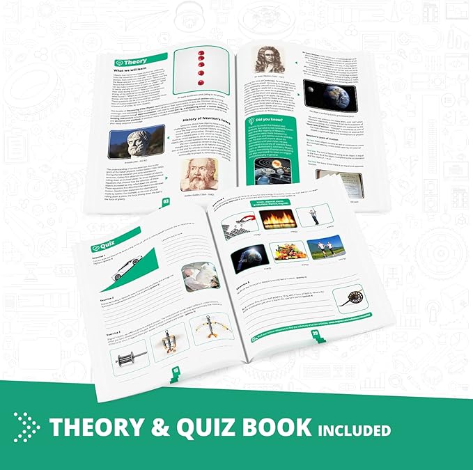 Engino STEM Toys, Physics Laws: Inertia, Friction & Circular Motion, Engineering Kit for Kids 9+, Creative STEM Projects, Gifts for Boys & Girls, Building Toys (6 Model Options)