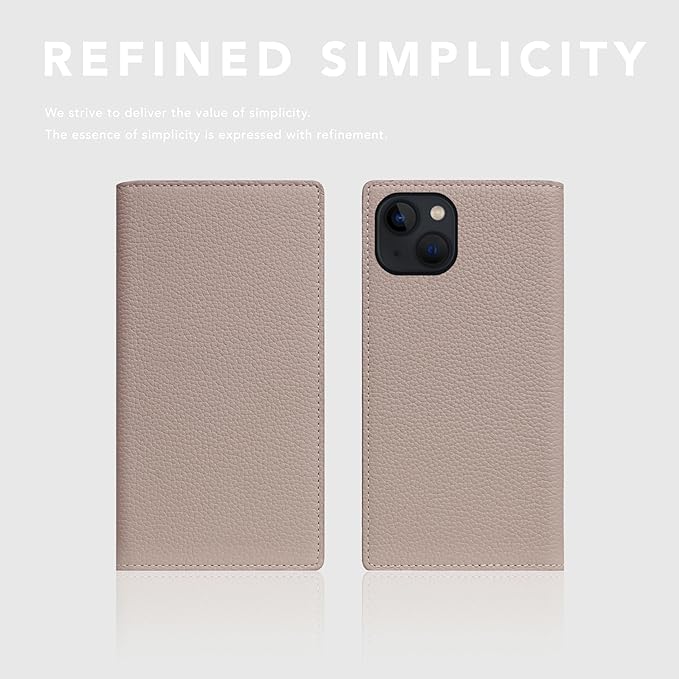 D8 Full Grain Leather Wallet Case for iPhone 15 - [2-in-1] Handcrafted Detachable Diary Style with Magnetic MagSafe Back Cover, Gift Box Included (Light Cream)