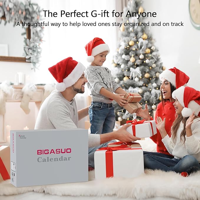 15.6 Inch Digital Calendar, Full HD Touchscreen Smart Planner for Family Schedules - Wall & Desk Mount, Great for Seamless Daily Planning & Household Organization, with LED Reminder Light