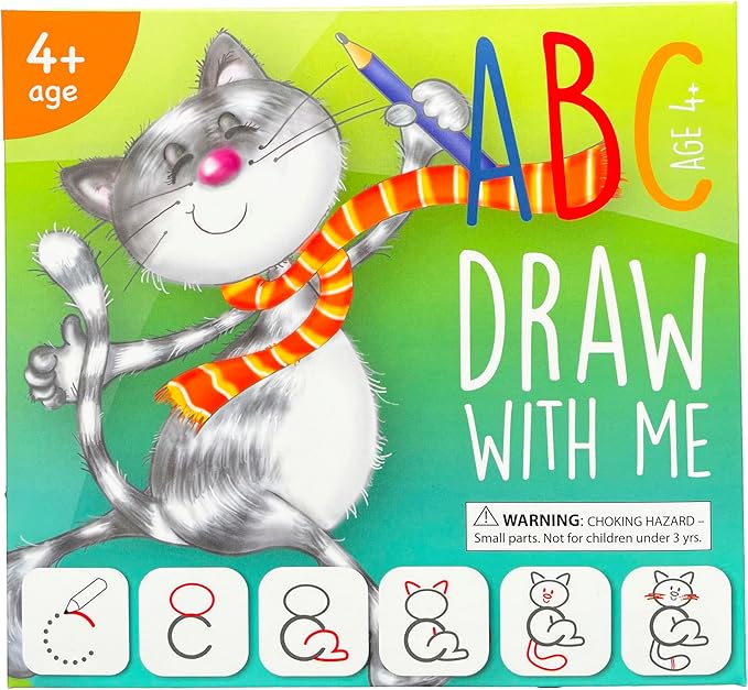Drawing with Alphabet Learning Letters Tracing ABC Handwriting Toys Set Educational Game Birthday Gift for Preschool Activities Girl Boy 3-6 Years Old Kids
