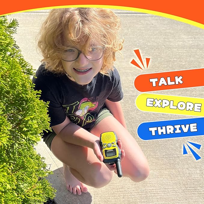 Wishouse Walkie Talkies for Kids Rechargeable 4 Pack,Walky Talky for Adults 2 Way Radio with 2 USB Chargers 12000mAh Battery,Camping Games Toy Birthday Halloween Xmas Gift for Children Family