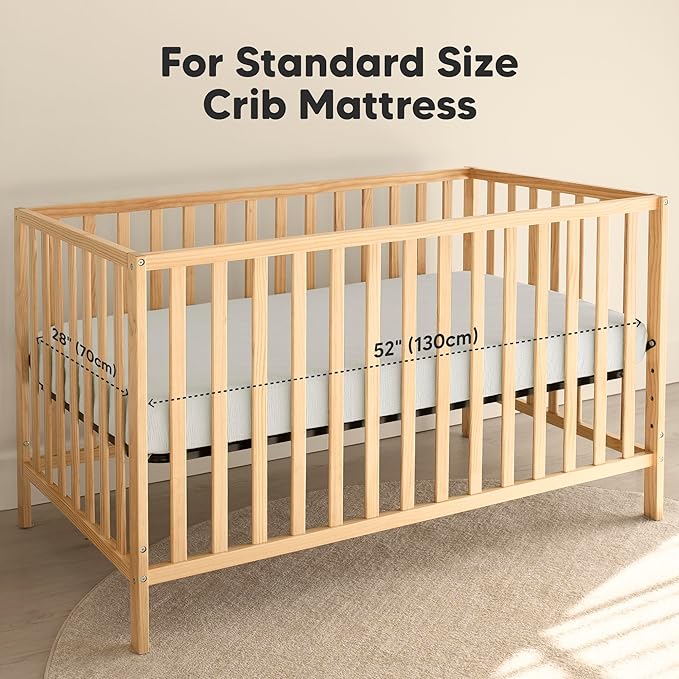 KeaBabies 2-Pack Muslin Crib Sheets for Boys, Girls - 100% Organic Cotton Fitted Baby Crib Mattress Sheet, Soft Breathable Standard Toddler Bed Cover Bedding Set, Neutral, Durable 52x28 (Greige)