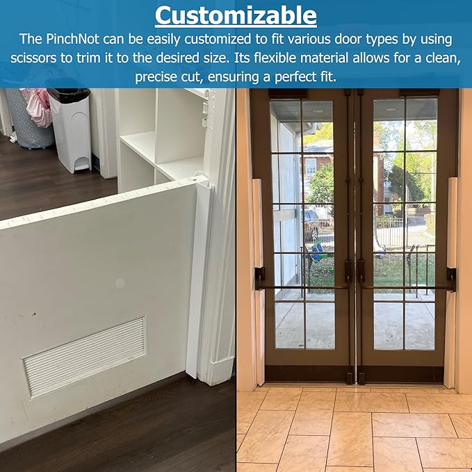 Cardinal Gates PinchNot 180 Degree Door Pinch Guard for Kids Safety-Door Hinge Protector for Babies-CSP24-Door Finger Pinch Shield Single for Front of Door-Child Proof Jamb-Made in USA