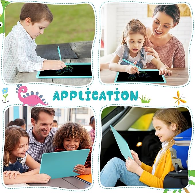 Decute Kids Toys LCD Writing Tablet with Stylus, 15 Inch Erasable Toddlers Doodle Board, Reusable Drawing Pad for Kids, Educational Christmas Birthday Gift for 3 4 5 6 7 8 Girls Boys Toddler Blue