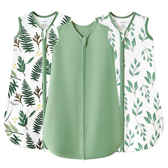 JELLYMONI Baby Sleep Sack 18-24 Months 100% Cotton Wearable Blanket, 0.5 TOG Soft Lightweight Toddler Sleeping Sack 3 Pack 2-Way Zipper Newborn Sleep Sacks