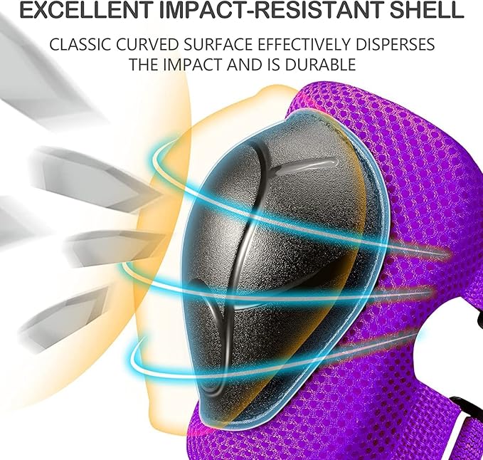 Adjustable Kids Helmet with Knee Pad, Elbow Pads & Wrist Guards - Toddler Bike Helmets for Ages 3-5, 5-8, 8-14 Years - Perfect for Skating, Biking, Cycling, and Skateboard - for Boys and Girls