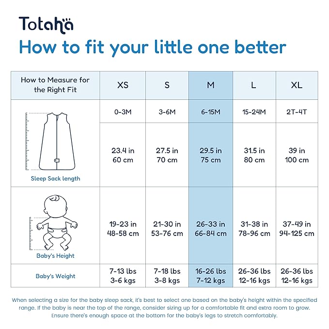 TotAha Sleep Sack infant 6-12 months 3 Pack, Breathable Sleep Bag for Baby Girl Boy, Wearable Blanket with 2-way Safe Zipper, 0.5 TOG