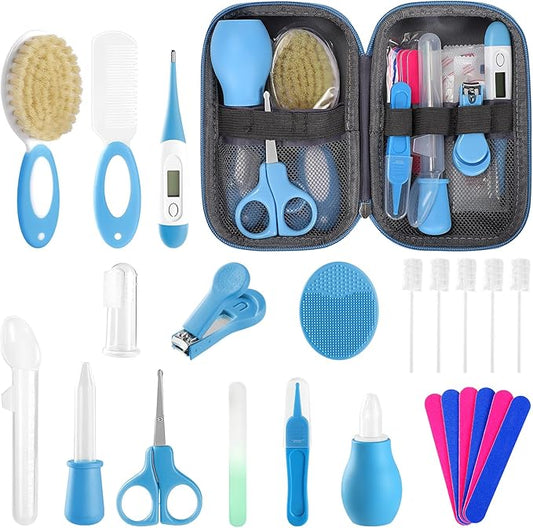 Baby Healthcare and Grooming Kit for Newborn Kids, 24PCS Upgraded Safety Baby Care Kit, Newborn Nursery Health Care Set, Baby Care Products