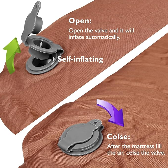 Baby Play Mat, 43x43 Inch Thicken Portable Self-Inflating Playmat for Kids Teepee Tent, Cushion Baby Mat for Floor, Tummy Time Mat with Travel Bag