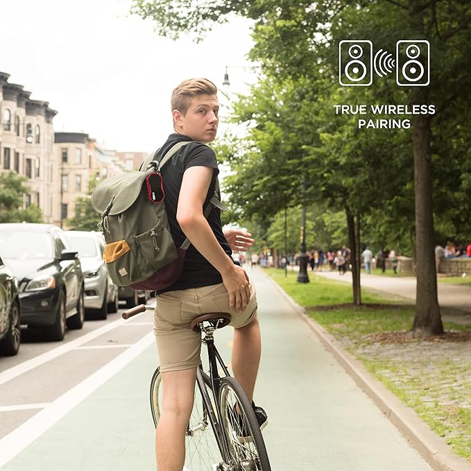 Altec Lansing Baby Boom XL - Waterproof Bluetooth Speaker, Wireless & Portable Speaker for Travel & Outdoor Use, Deep Bass & Loud Sound, 1 Pack, Red