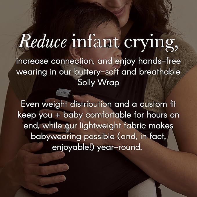 Solly Baby Wrap, Buttery-Soft Baby Carrier Newborn to Toddler 8-25 Lbs., Lightweight & Hands-Free Infant Wrap, Breathable Summer Carrier, Baby Wearing & Postpartum Essential, New Mom Gift, Coastal