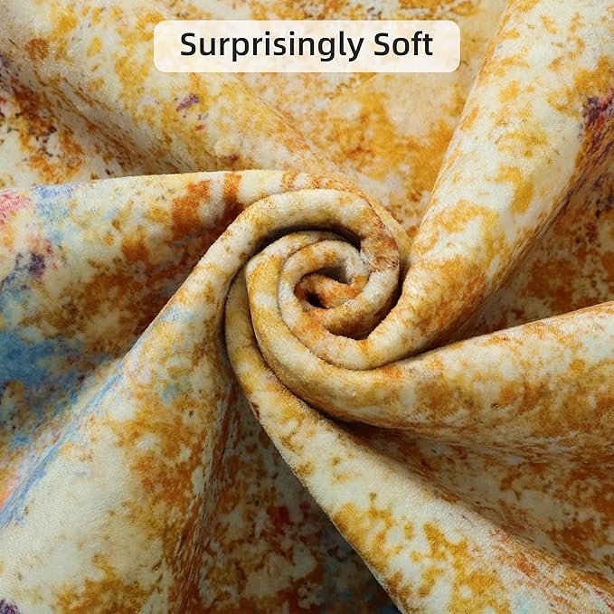 Kelarea Living Room Rug, 5x7 Modern Abstract Washable Rugs, Colorful Non Slip Low Pile Carpet, Stain Resistant Rugs for Bedroom, Dining Room, Nursery, Home Office