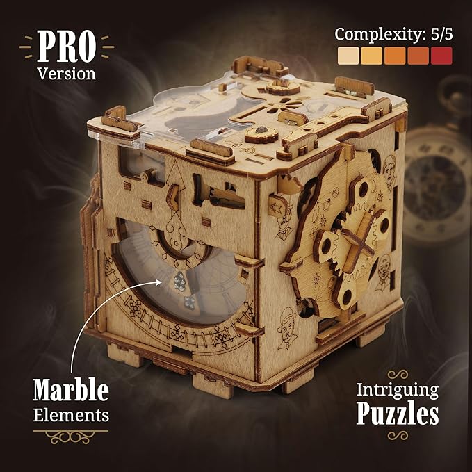 iDventure Cluebox PRO - Sherlock's Camera - Escape Room Game - sequential Puzzle Box - 3D Wooden Puzzle for Adults - Brain Teaser - Birthday Gift Gadget for Men and Women - Money Box