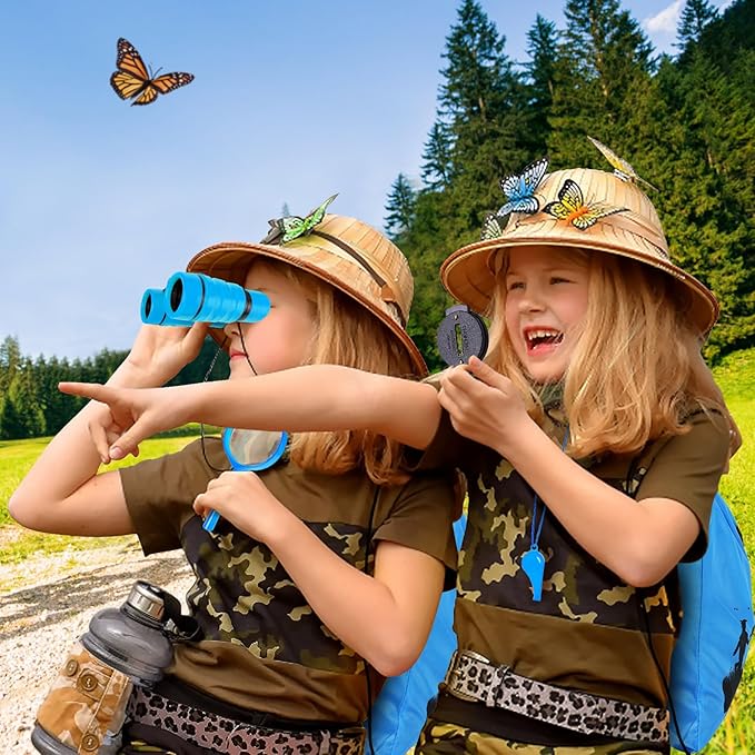 ESSENSON Kids Explorer Kit - Adventure Kit for Kids, Outdoor Explorer Kit with Binoculars, Summer Outdoor Toys for Kids Ages 4-8