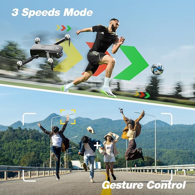 DEERC Drone with Camera 1080P, D20S FPV Mini Drones for Kids Adults Beginner; Foldable RC Quadcopter with Brushless Motor, 2 Batteries, Altitude Hold, Optical Flow, 3D Flips, Toy Gifts for Boys Girls