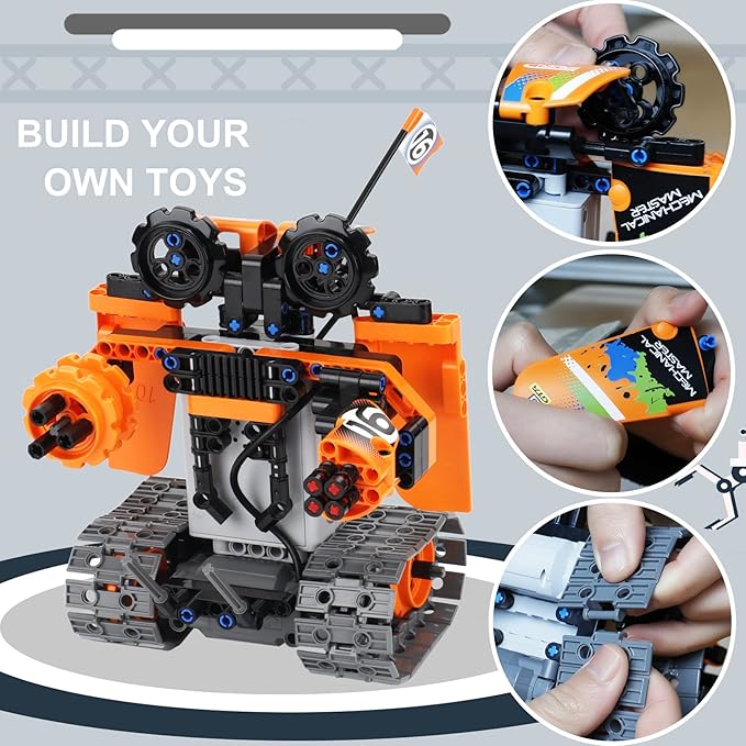 BIRANCO. STEM Remote Control Building Kit 3 in 1 RC Tracked Racer/Tank/Robot Engineering Toys, Science Construction Play Set, Toy Car Christmas for Boys & Girls Age 8-12 (392pcs)