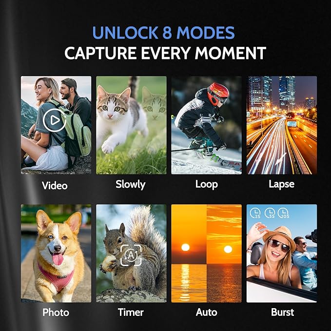 5K Digital Camera, Dual Screens Camera with 18X Digital Zoom, Compact Vlogging Camera for Teens, Beginner-Friendly Gift Pack, 32GB Card & 2 Batteries, Black