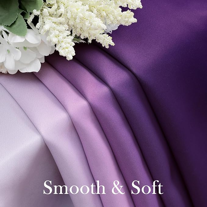 HOMEIDEAS Purple Ombre Blackout Curtains 52 X 84 Inch Length Gradient Room Darkening Thermal Insulated Energy Saving Grommet 2 Panels Window Drapes for Living Room, Bedroom