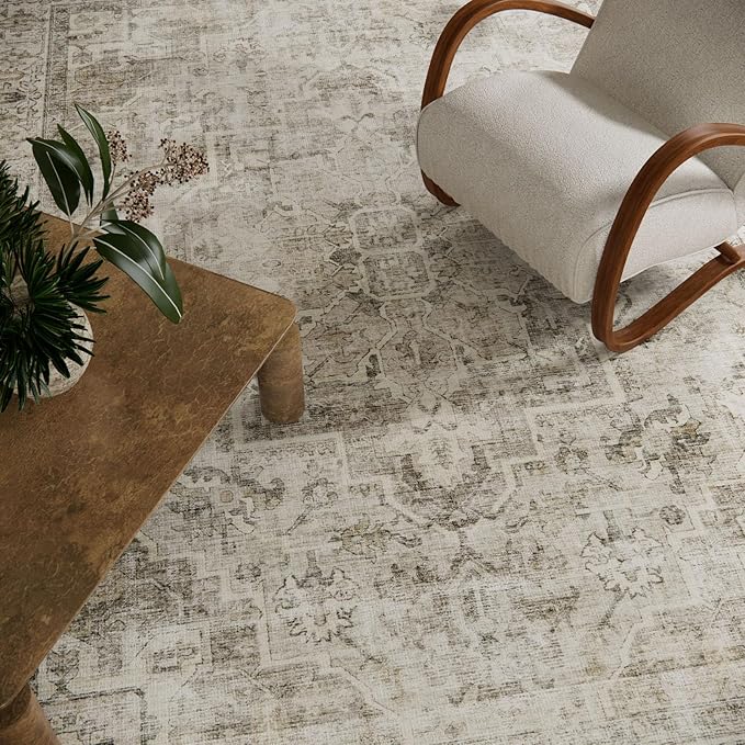 Washable Area Rugs for Living Room: 10x14 Bedroom Area Rugs Boho Vintage Rugs Stain Resistant Non Slip Low Pile Soft Lightweight Carpet for Kitchen Dining Room Farmhouse Nursery Kids Room Home Office