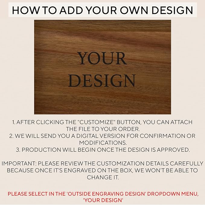 Custom Baby Memory Box for Kids- 1st Birthday Keepsake Gifts for Babies, Engraved First Birthday Memory Time Capsule Box with Hinged Lid, Unique Shower Baby Gift, Memento Chest Memorabilia, 8x6x4 in