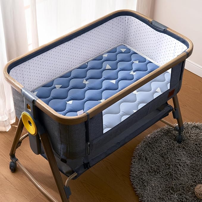 Baby Bassinet Mattress 29x 18 inches- Firm Support and Comfort Premium Foam,Noiseless and Odorless,Hypoallergenic Small Crib Mattress, Fits Moses Basket, Dual Sided with Soft Breathable Fabric