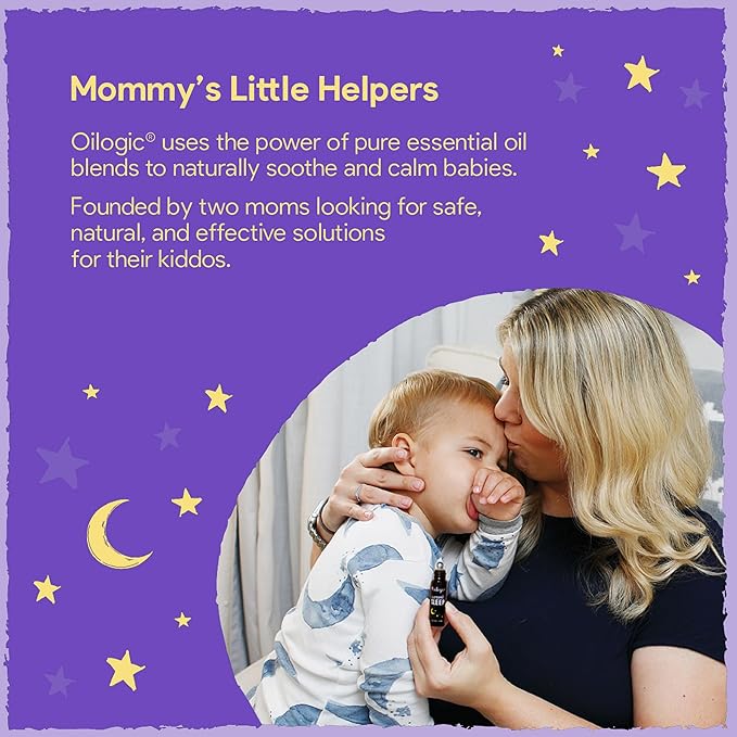 Oilogic Slumber & Sleep Roll-On Essential Oil for Babies & Toddlers - Gentle Aromatherapy Essential Oils, Mess-Free Comfort & Wellness Blends - Pediatrician-Tested Safe for Baby, .2 Fl Oz