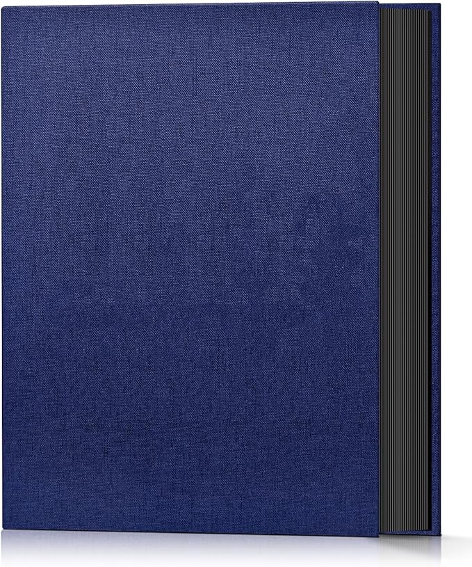 Popotop Photo Album 4x6 100 Pockets for Wedding Gifts,Linen Hardcover Picture Albums for Family Anniversary Baby Vacation Pictures