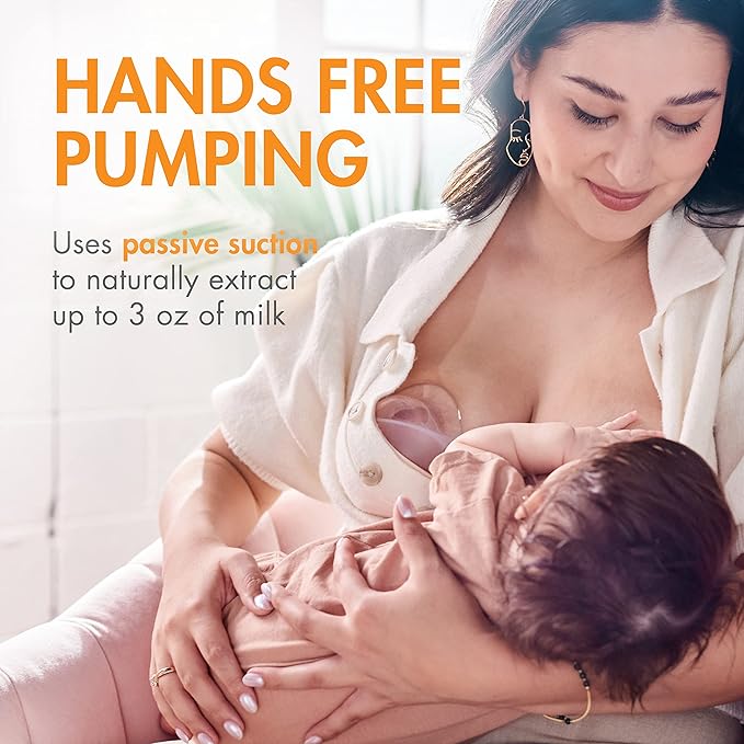 Boon Trove Silicone Manual Breast Pump - Passive Milk Collector - Hands Free Breast Pump for Nursing - Breastfeeding Essentials - 1 Count