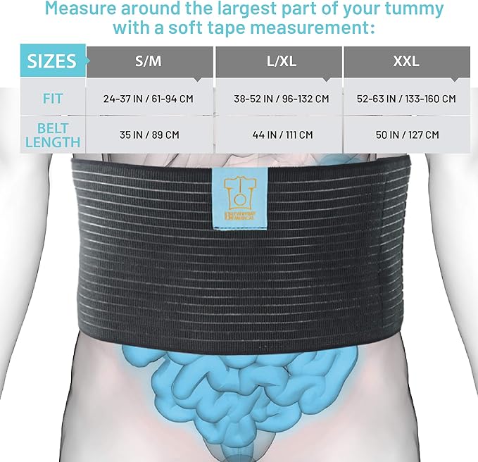 Everyday Medical Post Surgery Abdominal Binder For Men And Women - Medical Grade Stomach Compression Brace for Waist and Abdomen Surgeries such as Gastric Bypass, Liposuction, C-Section, Tummy Tuck
