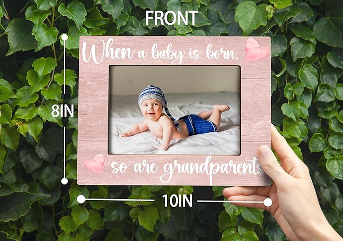 Baby Picture Frame, Ultrasound Picture Frames, When a Baby is Born So is a Grandparents, New Grandparents Gifts First Time 2025, Photo Frame 4x6(pink)