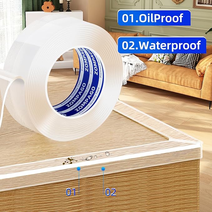 Clear Soft Corner Protectors for Furniture Strip,1.2in x9.84FT,Sharp Edge & Table Bumper,Window Edge,Wall Protector, Soft Corner Guards Safe for Proof,Table Corner Protectors in Family