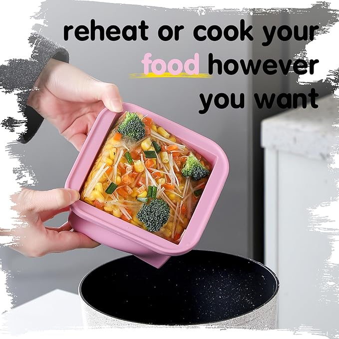 2-Cup Silicone Freezer Trays with Lids – Perfect for Meal Prep, Portion Control, and Easy Freezing-Meal Prep Container Molds for Soup,Leftovers (Multicolors, 4 Pack)