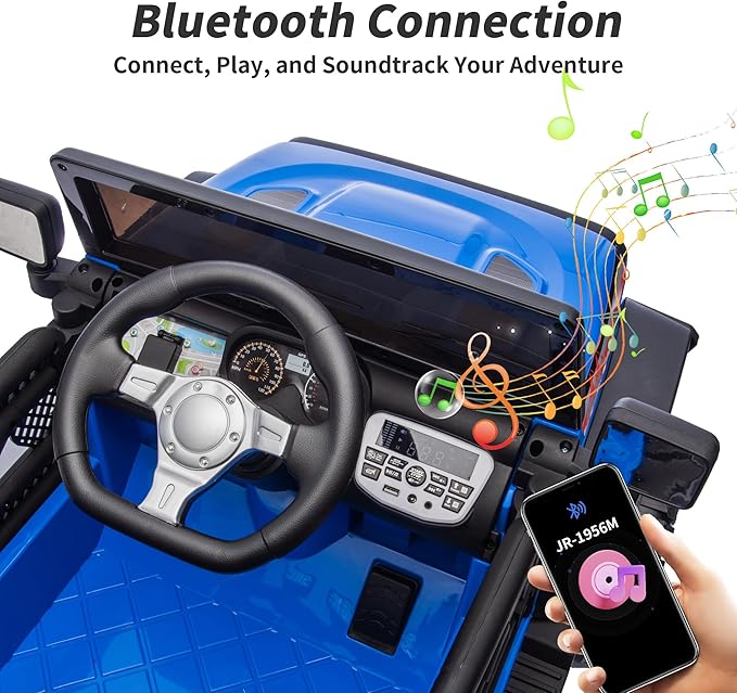 24V Kids Ride on Car, Kids Electric Vehicles Car Ride on Toy Truck for Toddlers w/Remote Control, 400W Motor - Blue