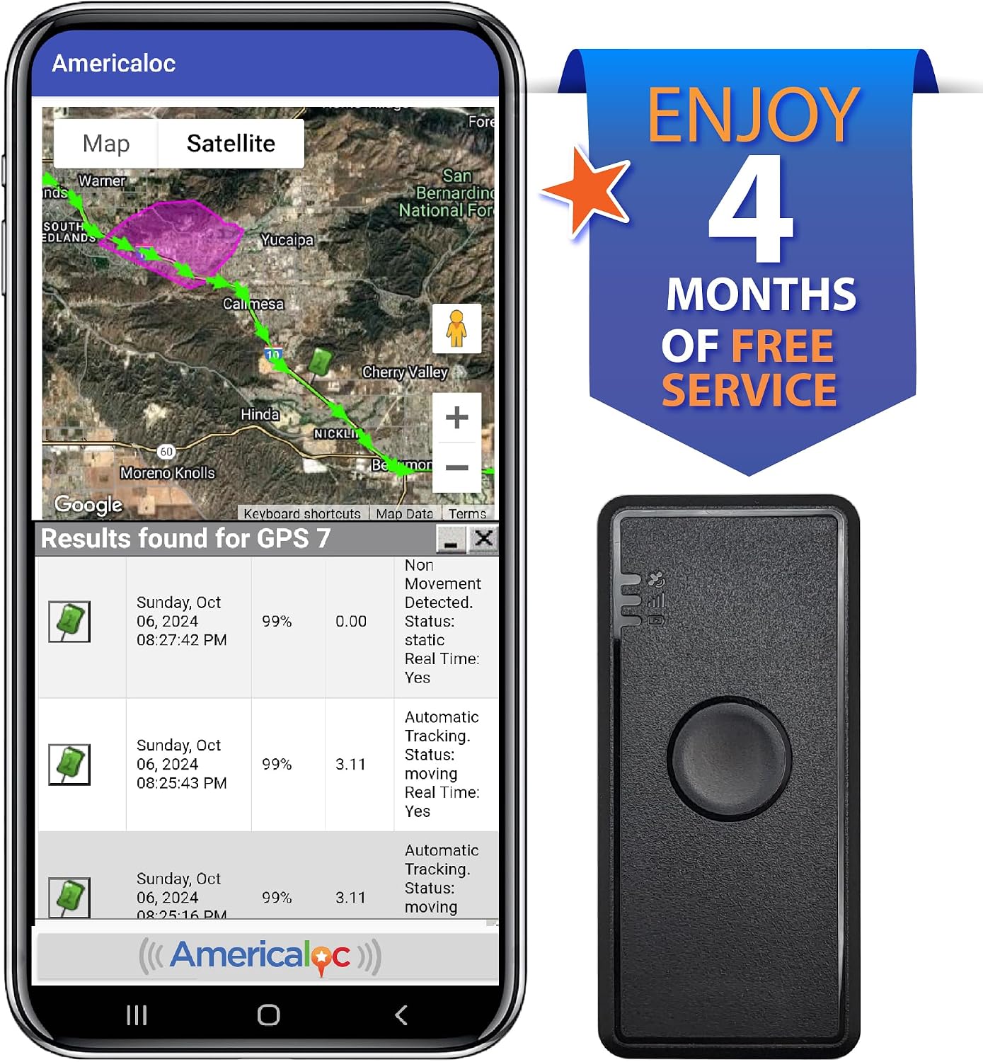 Mini Seven GPS Tracker – Includes 4 Months of Free Service. Ultra-Long Battery. Vehicles, Assets & People. Rechargeable. Magnetic.