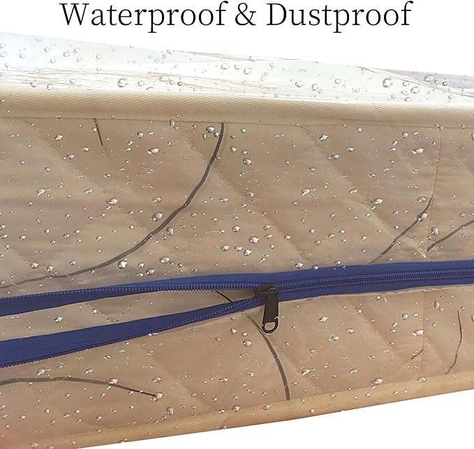 Full Mattress Bag for Moving and Storage Cover -5 Mil Zipper Plastic Waterproof Mattress Storage Bag,77x56x14 inches,1 Pack