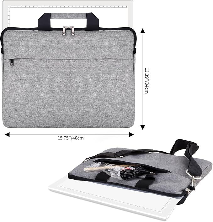 A4 Wireless Battery Powered Light Pad with Bag, TOHETO Tracing Light Box Dimmable Brightness Rechargeable LED Light Board Portable Cordless Copy Board for Drawing Sketching X-ray Viewing (White)