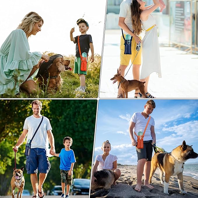Tainehs Water Bottle Holder Carrier with Adjustable Shoulder Strap - Beach & Sports Bottle Bag for Hiking, Gym, Camping, Walking, Travel