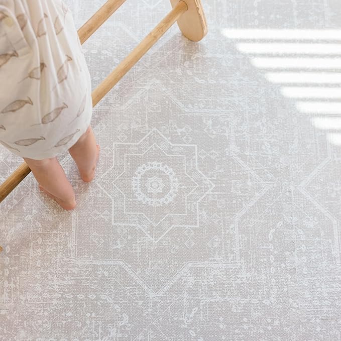 Baby Play Mats for Floor - Layla (6x6ft) - Premium EVA Foam Play Mat for Babies & Toddlers - Perfect for Tummy Time, Crawling, Playroom - Stylish & Comfortable Kids Play Mat