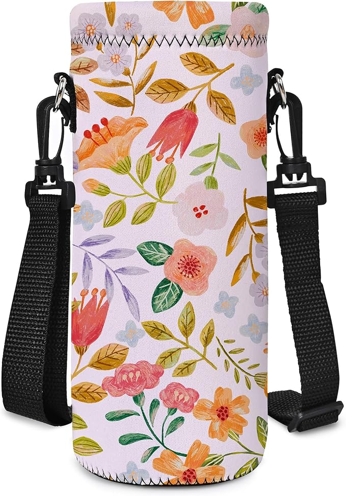 AUPET Water Bottle Bag Carrier,24oz/32oz Insulated Neoprene bottle Sling Holder Case Pouch Cover for 1000ML/750ML Bottles with Shoulder Strap for walking
