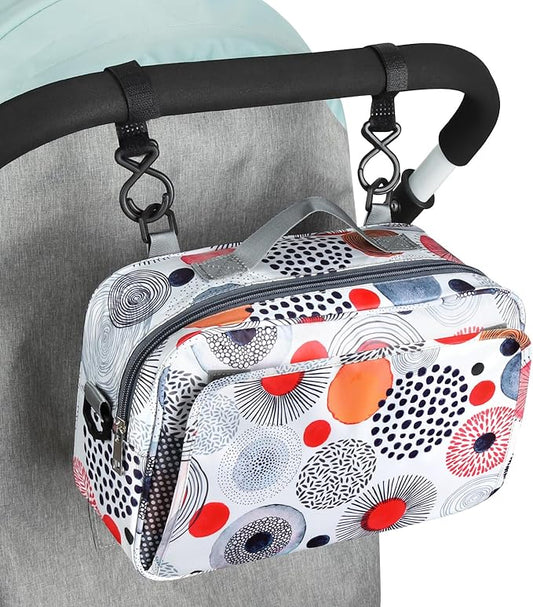 Accmor Stroller Organizer, Universal Stroller Organizer with Insulated Cup Holder Pocket, Dual Purpose Large Capacity Stroller Bag Caddy, Stroller Accessories Fits for Uppababy, Doona, Nuna Strollers