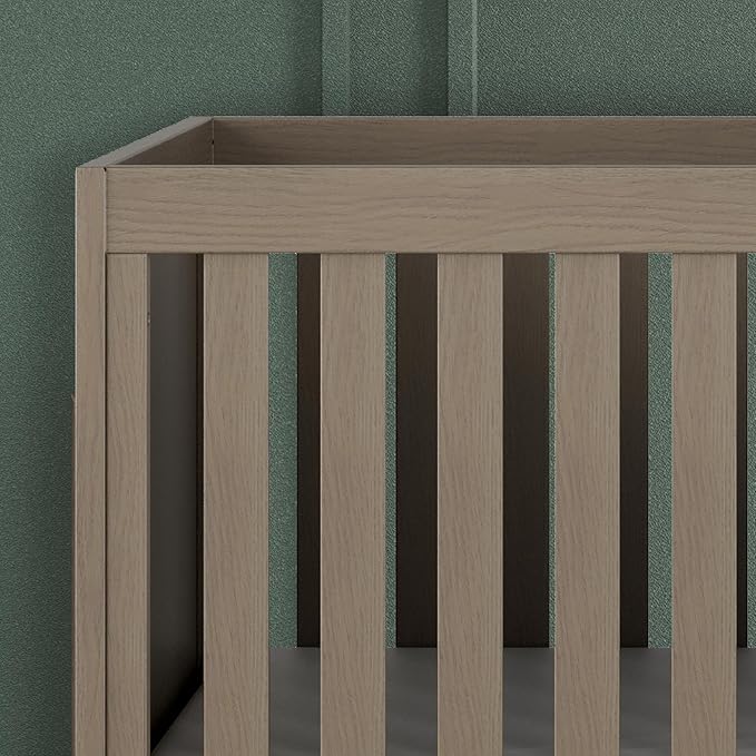 Child Craft Kieran 3 in 1 Convertible Crib, Baby Crib Converts to Day Bed, Toddler Bed, 3 Adjustable Mattress Positions, Non-Toxic, Baby Safe Finish (Crescent Gray)
