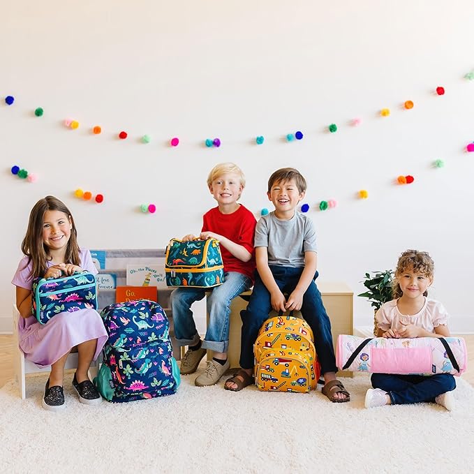 Wildkin 16-inch Kids Backpack – Durable, Padded & Spacious School Bag for Boys & Girls - Under Construction