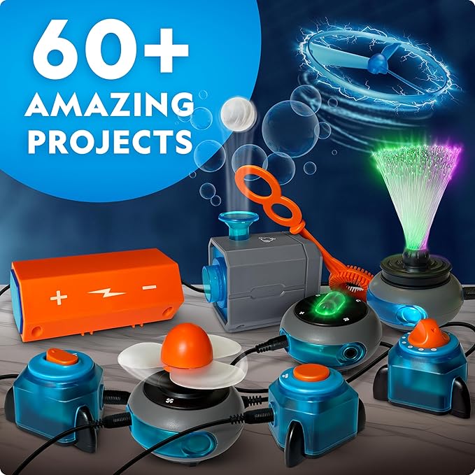 National Geographic Circuit Maker Kit - Electronics Kit for Kids with 60 Electrical Circuit Projects, Electric Circuit STEM Toy, Electronic Projects, Electrical Circuit Kit for Kids