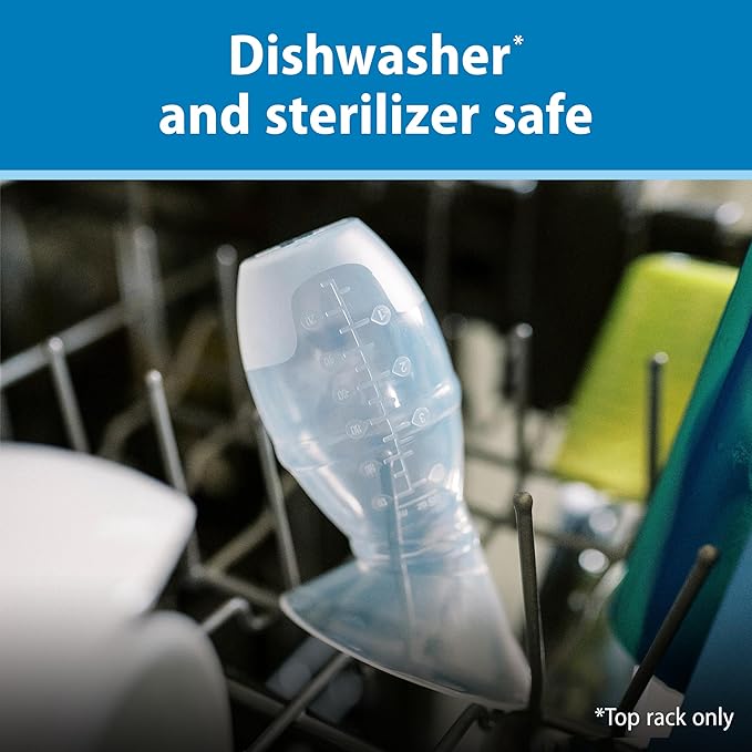 Dr. Brown's 100% Silicone One-Piece Breast Pump,Hands-Free Breast Milk Collector with Anti-Colic Options+ Baby Bottle (4 oz/120 mL),Level 1 Nipple,Travel Lid and Travel Bag