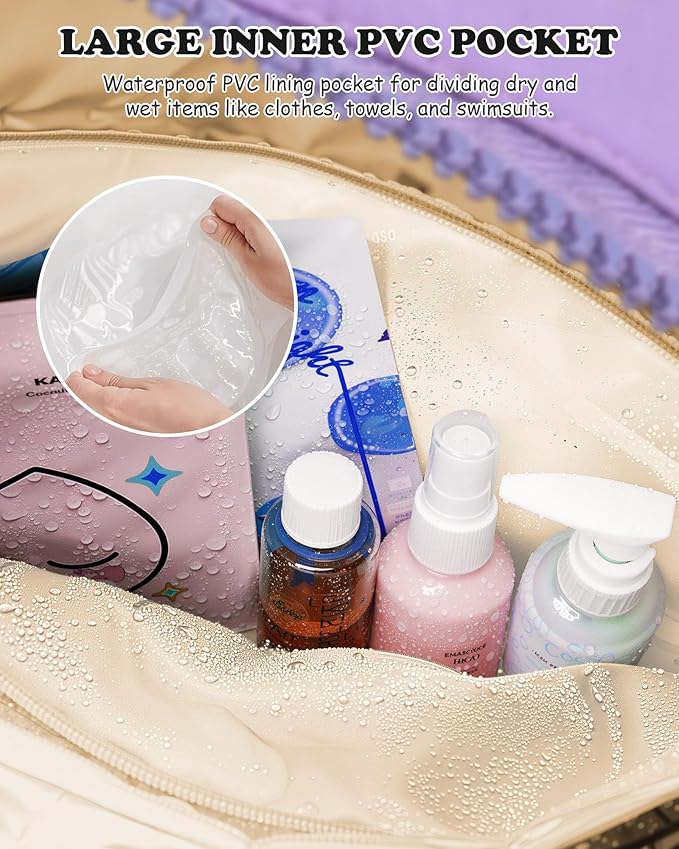 Gift Idea for Women Her-Initial Duffle Bag, Carry On Bags for Women，Overnight Bag with Wet Pocket，Lightweight Travel Bags Personalized Gym Tote with Makeup Pouch