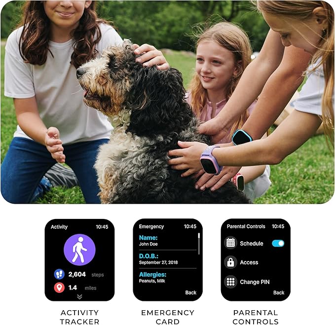 PlayZoom 4 Kids Smartwatch, Educational Tech Toy – 25+ Games, Selfie Camera, Audiobooks, Step Tracker, Water‑Resistant, Parental Controls, Long Battery, Ages 4‑12, Pink Donuts