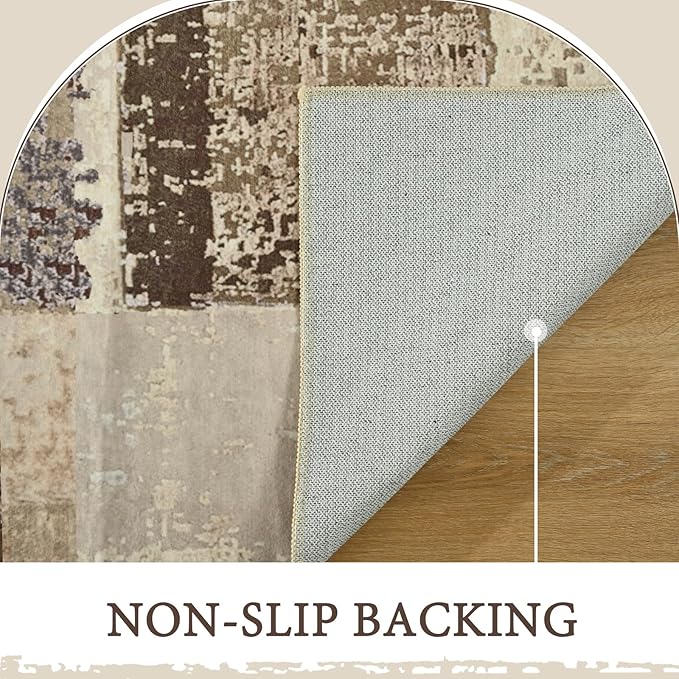 LOCHAS Washable Runner Rugs for Hallway, 2x8 Non Sip Soft Rug for Bedroom Entryway Kitchen Laundry Room, Long Abstract Carpet for Indoor Floor Bedside, Geometric Vintage Home Decor, Pet & kid Friendly