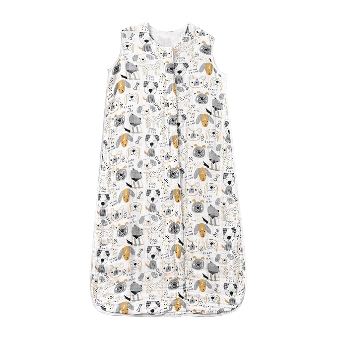 Baby Sleep Sack 2-4 T Baby Wearable Blanket 100% Organic Cotton 0.5 TOG Toddler Sleeping Sack 2- Way Zipper Soft Lightweight X-Large Pup